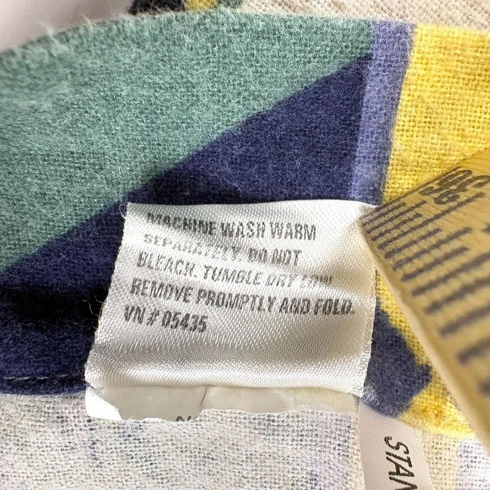 VTG 90s LL Bean Southwestern Teepee Flannel Standard Pillowcase Aztec Geometric